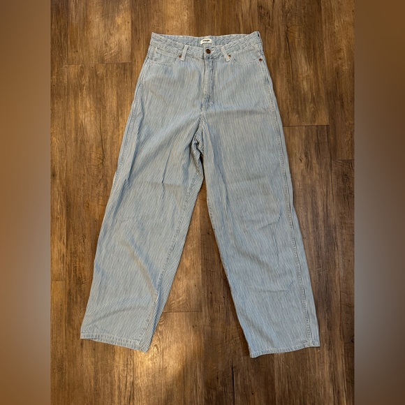 Wrangler Heritage Collection Barrel Jeans Railroad hickory Stripe Sz 30x31 - Picture 3 of 12